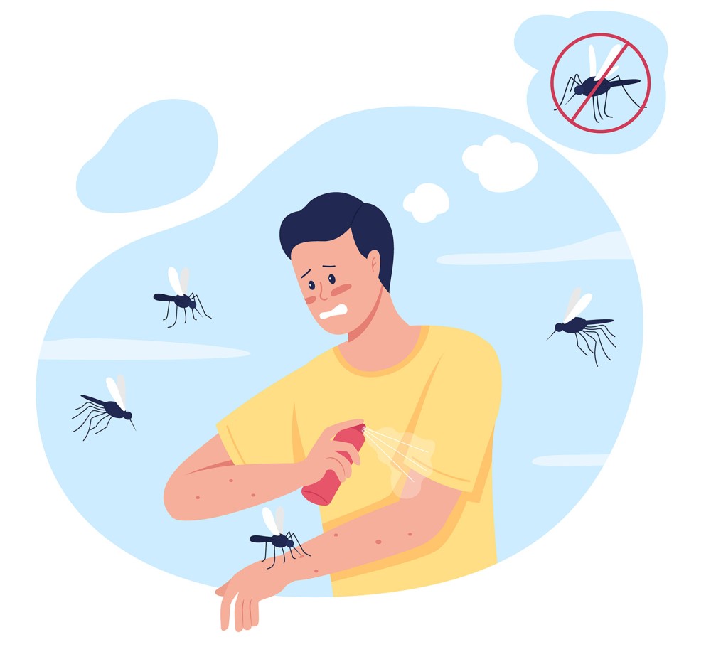 Використання спрею від комарів