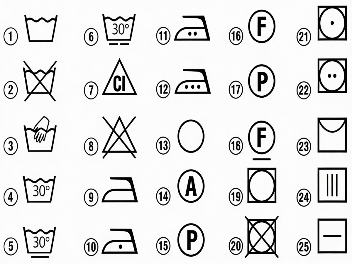 Що означають умовні позначення на етикетках одягу